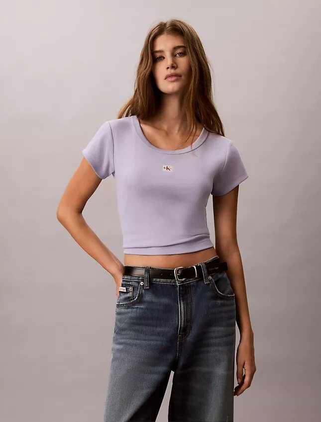 Camiseta ajustada Monologo tejida Camiseta ajustada Monologo tejida