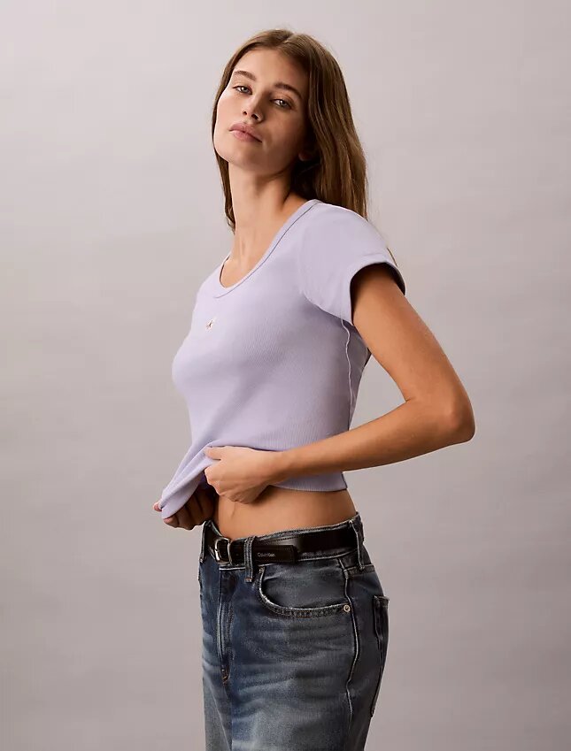 Camiseta ajustada Monologo tejida Camiseta ajustada Monologo tejida