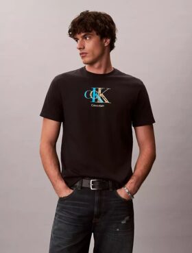 Camiseta clásica con gráfico de doble Monogram