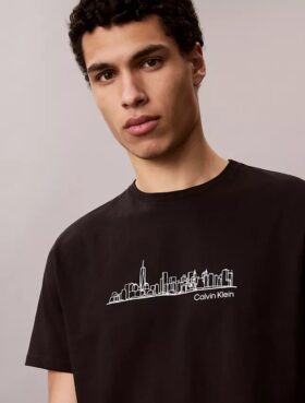 Camiseta clásica con gráfico de horizonte urbano