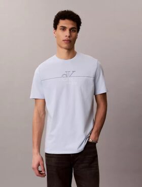 Camiseta clásica con gráfico de la línea Monogram