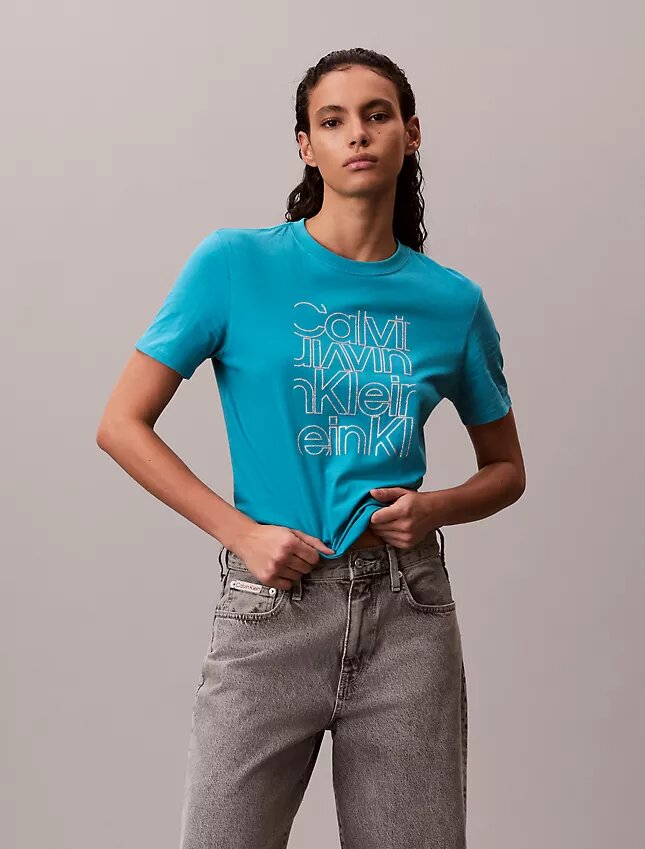 Camiseta clásica con gráfico de logotipo brillante Camiseta clásica con gráfico de logotipo brillante