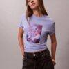 Camiseta clásica con gráfico de logotipo floral Camiseta clásica con gráfico de logotipo floral