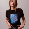 Camiseta clásica con gráfico de logotipo floral Camiseta clásica con gráfico de logotipo floral