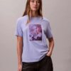 Camiseta clásica con gráfico de logotipo floral Camiseta clásica con gráfico de logotipo floral