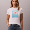 Camiseta clásica con gráfico de margaritas Camiseta clásica con gráfico de margaritas