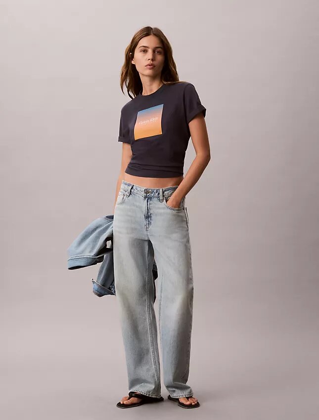 Camiseta clásica con gráfico de puesta de sol Camiseta clásica con gráfico de puesta de sol