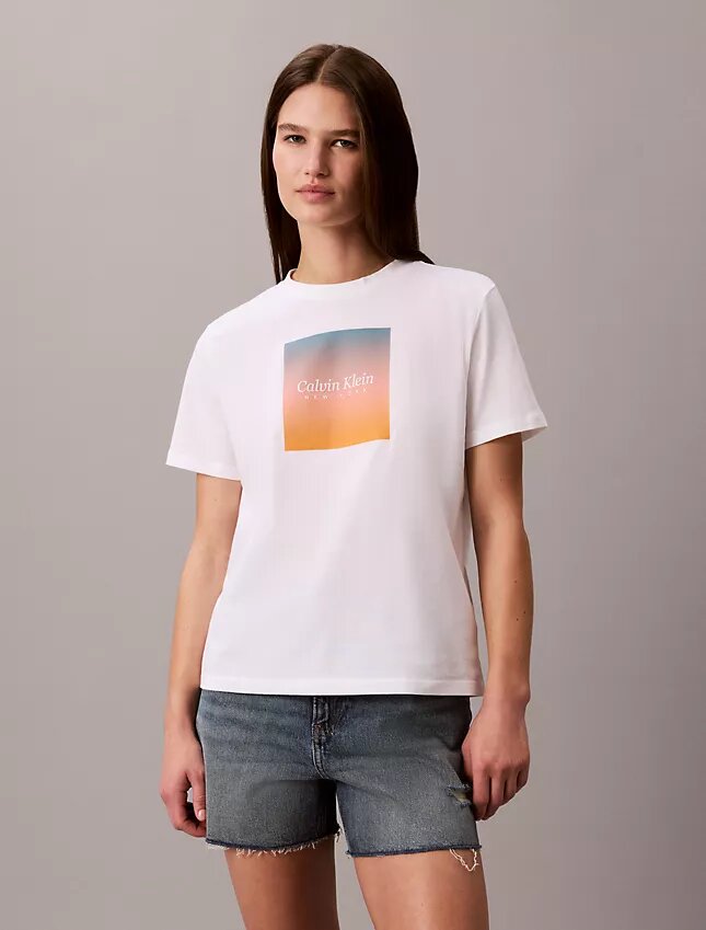 Camiseta clásica con gráfico de puesta de sol Camiseta clásica con gráfico de puesta de sol