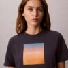 Camiseta clásica con gráfico de puesta de sol Camiseta clásica con gráfico de puesta de sol