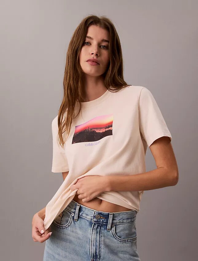 Camiseta clásica con gráfico del logotipo City Sunset Camiseta clásica con gráfico del logotipo City Sunset