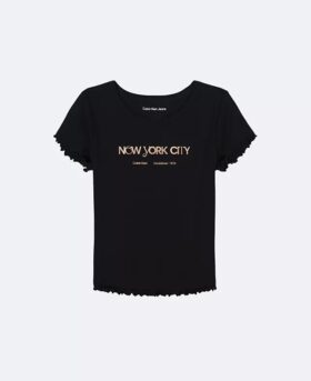 Camiseta clásica con gráfico del logotipo de Nueva York para niñas Camiseta clásica con gráfico del logotipo de Nueva York para niñas