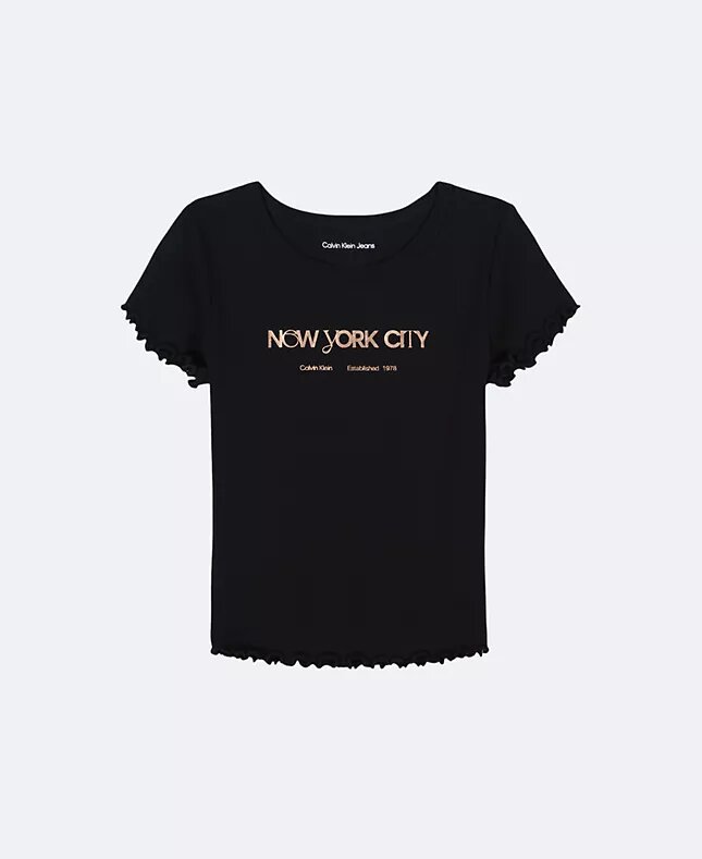 Camiseta clásica con gráfico del logotipo de Nueva York para niñas Camiseta clásica con gráfico del logotipo de Nueva York para niñas