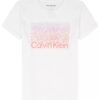 Camiseta clásica con gráfico del logotipo en degradado para niñas Camiseta clásica con gráfico del logotipo en degradado para niñas
