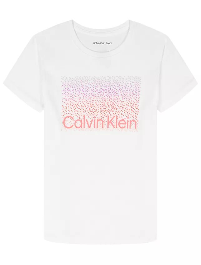 Camiseta clásica con gráfico del logotipo en degradado para niñas Camiseta clásica con gráfico del logotipo en degradado para niñas