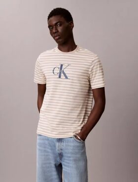 Camiseta clásica con rayas gráficas Monólogo