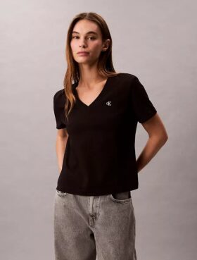 Camiseta con cuello en V y Monogram