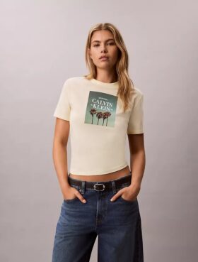 Camiseta con gráfico del logotipo de la palmera