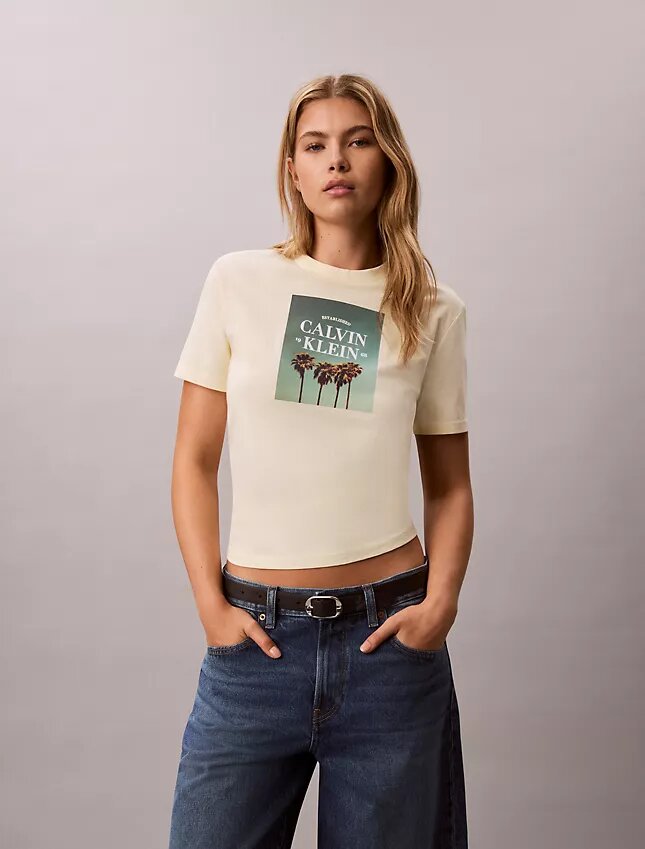 Camiseta con gráfico del logotipo de la palmera Camiseta con gráfico del logotipo de la palmera