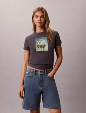 Camiseta con gráfico del logotipo de la palmera