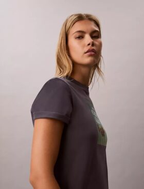 Camiseta con gráfico del logotipo de la palmera
