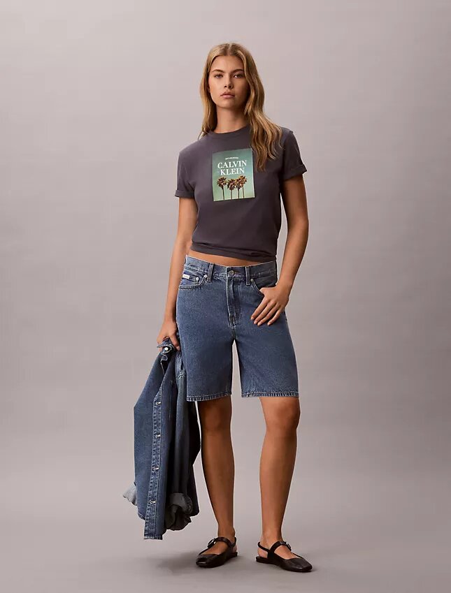 Camiseta con gráfico del logotipo de la palmera Camiseta con gráfico del logotipo de la palmera