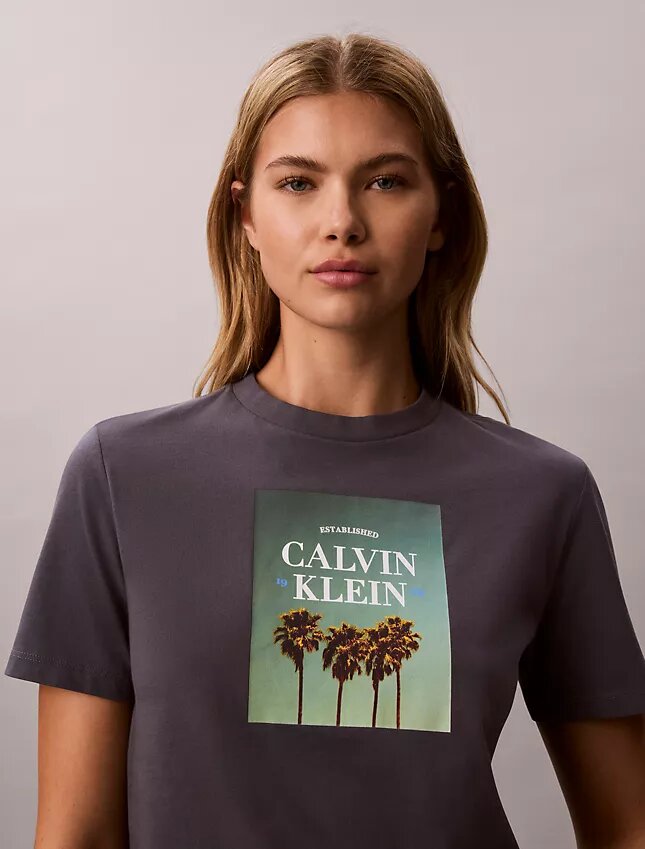 Camiseta con gráfico del logotipo de la palmera Camiseta con gráfico del logotipo de la palmera
