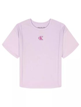 Camiseta con monograma y pinzas para niñas