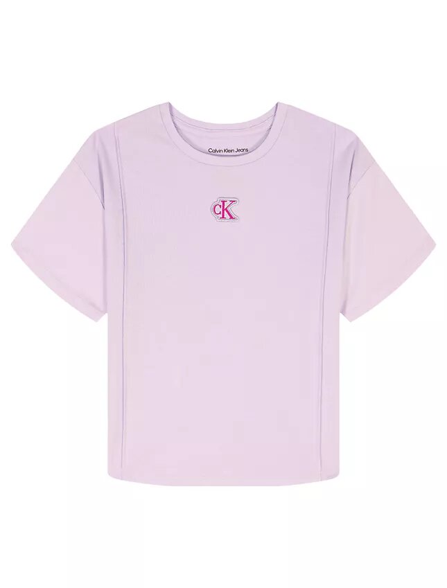 Camiseta con monograma y pinzas para niñas Camiseta con monograma y pinzas para niñas