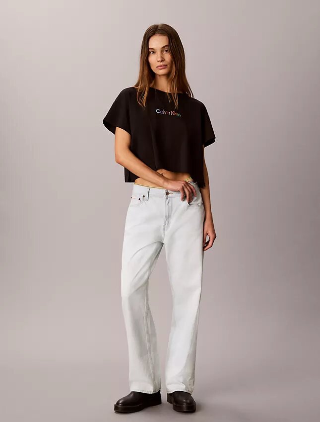 Camiseta corta holgada Cotton Stretch Pride Camiseta corta holgada Cotton Stretch Pride