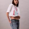 Camiseta corta holgada «Pride Viva Love» de Marc Hundley Camiseta corta holgada «Pride Viva Love» de Marc Hundley