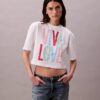 Camiseta corta holgada «Pride Viva Love» de Marc Hundley Camiseta corta holgada «Pride Viva Love» de Marc Hundley
