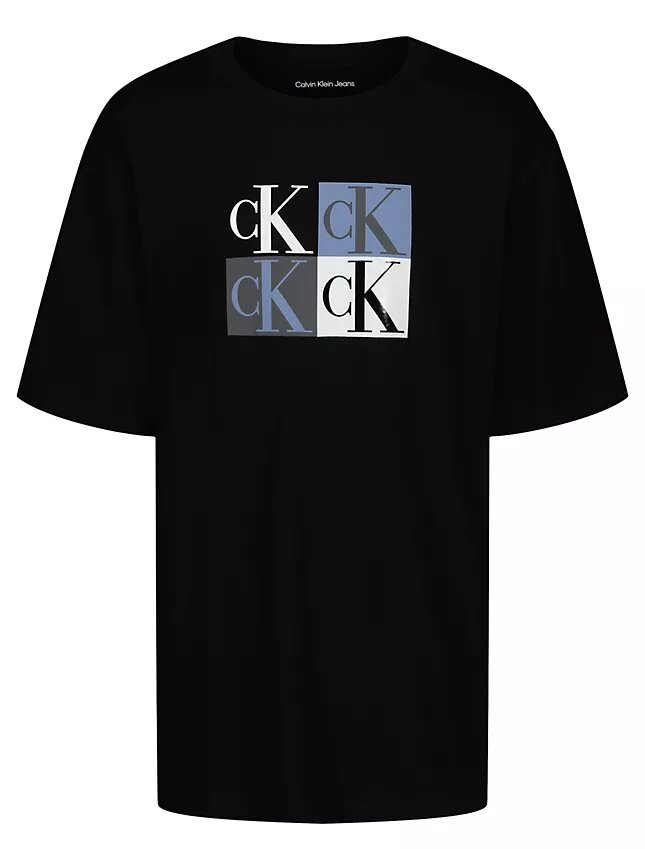 Camiseta cuadrada con Monogram y bloques de color para niños Camiseta cuadrada con Monogram y bloques de color para niños