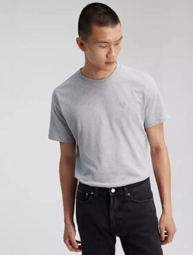 Camiseta de algodón liso con Monogram