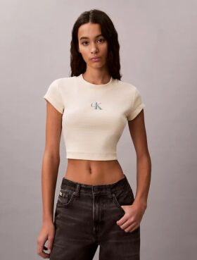 Camiseta de bebé con rayas y Monogram