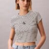 Camiseta de bebé con rayas y Monogram