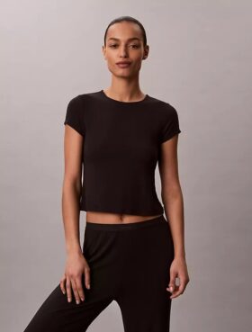 Camiseta de bebé elástica de Modal con tejido de punto caído Camiseta de bebé elástica de Modal con tejido de punto caído