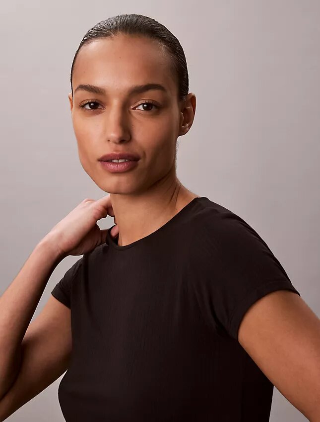 Camiseta de bebé elástica de Modal con tejido de punto caído Camiseta de bebé elástica de Modal con tejido de punto caído