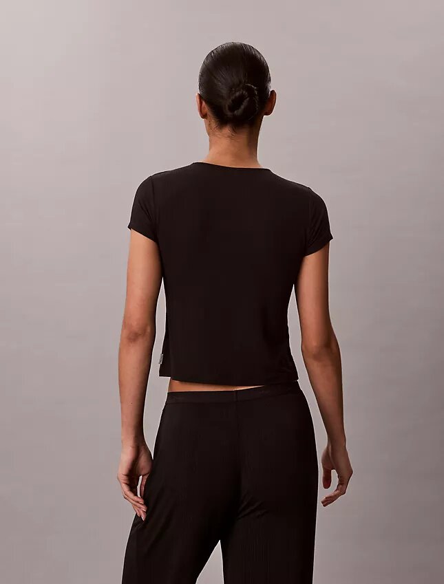 Camiseta de bebé elástica de Modal con tejido de punto caído Camiseta de bebé elástica de Modal con tejido de punto caído