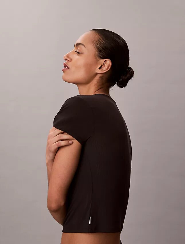 Camiseta de bebé elástica de Modal con tejido de punto caído Camiseta de bebé elástica de Modal con tejido de punto caído