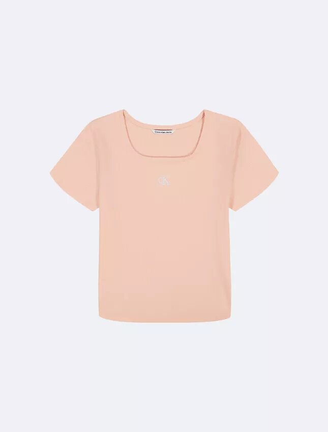 Camiseta de cuello cuadrado para niñas Camiseta de cuello cuadrado para niñas
