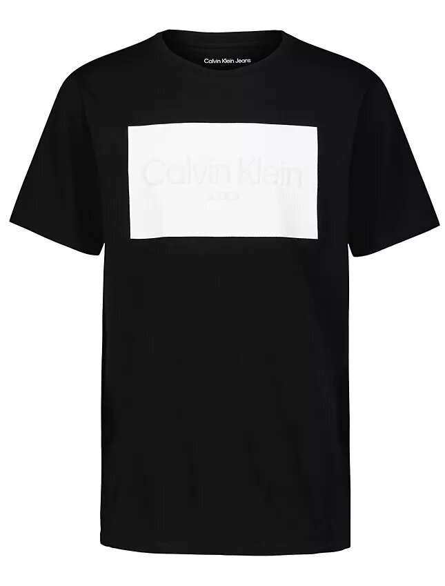 Camiseta de cuello redondo con bloque de logotipo Ck para niños Camiseta de cuello redondo con bloque de logotipo Ck para niños