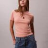 Camiseta de cuello redondo con bloque de logotipo Monogram Camiseta de cuello redondo con bloque de logotipo Monogram