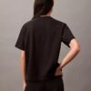 Camiseta de cuello redondo con corte holgado y logotipo estándar Camiseta de cuello redondo con corte holgado y logotipo estándar