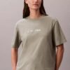 Camiseta de cuello redondo con corte holgado y logotipo estándar Camiseta de cuello redondo con corte holgado y logotipo estándar