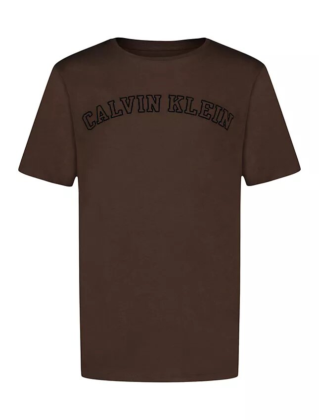 Camiseta de cuello redondo con logo estampado para niños Camiseta de cuello redondo con logo estampado para niños