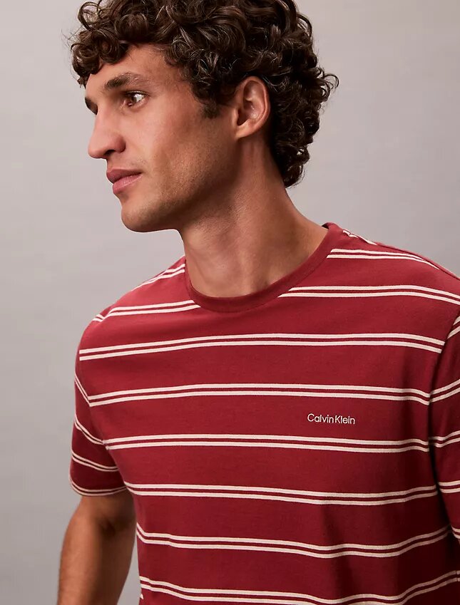 Camiseta de cuello redondo con rayas Liquid Touch Camiseta de cuello redondo con rayas Liquid Touch