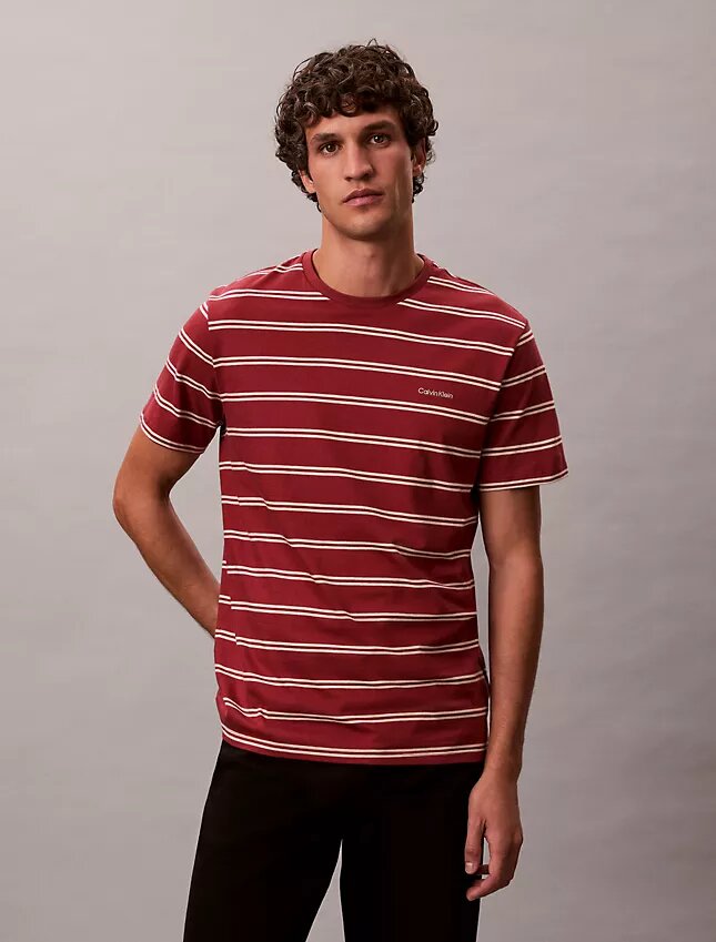 Camiseta de cuello redondo con rayas Liquid Touch Camiseta de cuello redondo con rayas Liquid Touch