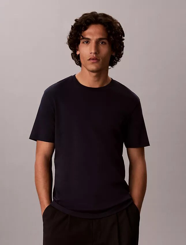 Camiseta de cuello redondo de algodón Supima Camiseta de cuello redondo de algodón Supima