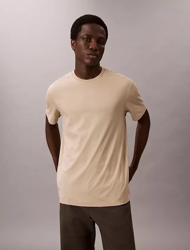 Camiseta de cuello redondo de algodón Supima Camiseta de cuello redondo de algodón Supima