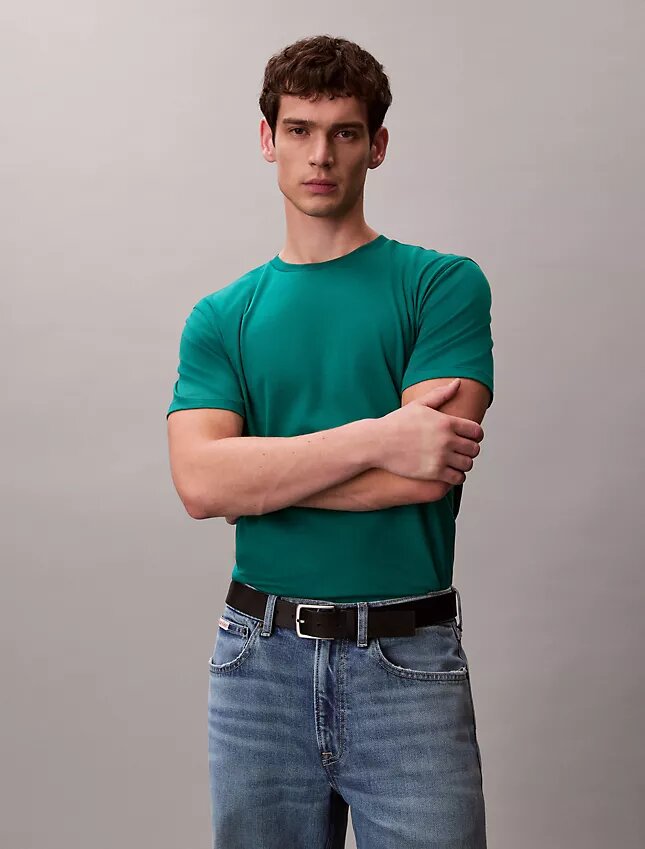 Camiseta de cuello redondo de algodón Supima Camiseta de cuello redondo de algodón Supima